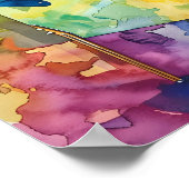 Bold Watercolor Pop Art Pinball Poster #12 (Ecke)