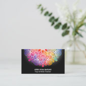 *~* Bold Watercolor Rainbow Mandala Spirituell Visitenkarte (Stehend Vorderseite)