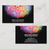 *~* Bold Watercolor Rainbow Mandala Spirituell Visitenkarte (Vorne/Hinten)