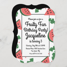 Bold Watermelon Sommer Frucht Geburtstag Einladung