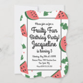 Bold Watermelon Sommer Frucht Geburtstag Einladung (Vorderseite)