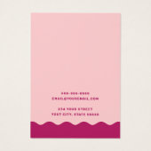 Bold wave border pink burgundy earring card (Rückseite)