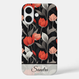 Bold Wedding Favors Tulip Name iPhone 16 Hülle
