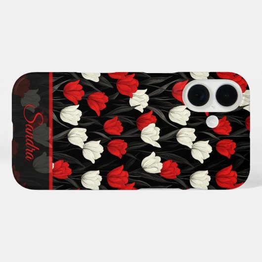 Bold Wedding Gift Tulip Flower Name Case-Mate iPhone Hülle (Rückseite (Horizontal))