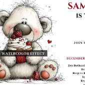 Bold whimsical animals cow kids birthday invite einladung