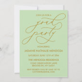 BOLD WHIMSICAL CALLIGRAPHY ABSCHLUSS INVITATION EINLADUNG (Rückseite)