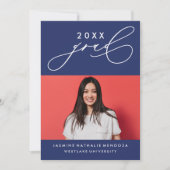 BOLD WHIMSICAL CALLIGRAPHY ABSCHLUSS INVITATION EINLADUNG (Vorderseite)