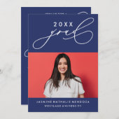 BOLD WHIMSICAL CALLIGRAPHY ABSCHLUSS INVITATION EINLADUNG (Vorne/Hinten)