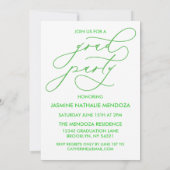 BOLD WHIMSICAL CALLIGRAPHY ABSCHLUSS INVITATION EINLADUNG (Rückseite)