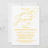 BOLD WHIMSICAL CALLIGRAPHY ABSCHLUSS INVITATION EINLADUNG (Rückseite)