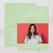 BOLD WHIMSICAL CALLIGRAPHY ABSCHLUSS INVITATION EINLADUNG (Vorne/Hinten)