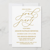BOLD WHIMSICAL CALLIGRAPHY ABSCHLUSS INVITATION EINLADUNG (Rückseite)