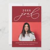 BOLD WHIMSICAL CALLIGRAPHY ABSCHLUSS INVITATION EINLADUNG (Vorderseite)