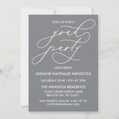 BOLD WHIMSICAL CALLIGRAPHY ABSCHLUSS INVITATION EINLADUNG (Rückseite)