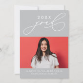 BOLD WHIMSICAL CALLIGRAPHY ABSCHLUSS INVITATION EINLADUNG (Vorderseite)