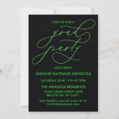 BOLD WHIMSICAL CALLIGRAPHY ABSCHLUSS INVITATION EINLADUNG (Rückseite)