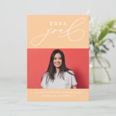 BOLD WHIMSICAL CALLIGRAPHY ABSCHLUSS INVITATION EINLADUNG (Stehend Vorderseite)