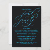 BOLD WHIMSICAL CALLIGRAPHY ABSCHLUSS INVITATION EINLADUNG (Rückseite)