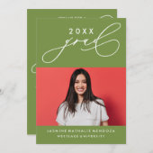 BOLD WHIMSICAL CALLIGRAPHY ABSCHLUSS INVITATION EINLADUNG (Vorne/Hinten)