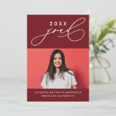 BOLD WHIMSICAL CALLIGRAPHY ABSCHLUSS INVITATION EINLADUNG (Stehend Vorderseite)