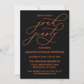 BOLD WHIMSICAL CALLIGRAPHY ABSCHLUSS INVITATION EINLADUNG (Rückseite)