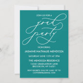 BOLD WHIMSICAL CALLIGRAPHY ABSCHLUSS INVITATION EINLADUNG (Rückseite)