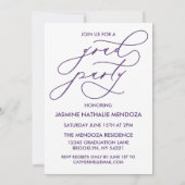 BOLD WHIMSICAL CALLIGRAPHY ABSCHLUSS INVITATION EINLADUNG (Rückseite)