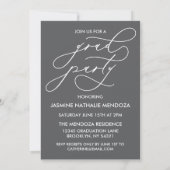 BOLD WHIMSICAL CALLIGRAPHY ABSCHLUSS INVITATION EINLADUNG (Rückseite)