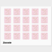 BOLD WHIMSICAL CALLIGRAPHY DANK IHNEN STICKER (Blatt)