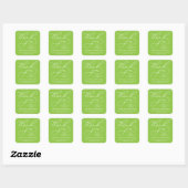 BOLD WHIMSICAL CALLIGRAPHY DANK IHNEN STICKER (Blatt)