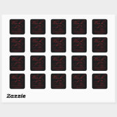 BOLD WHIMSICAL CALLIGRAPHY DANK IHNEN STICKER (Blatt)