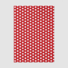 Bold White Polka Dots on Red Seidenpapier