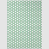 Bold White Polka Dots on Sage Green Seidenpapier (Vorderseite)
