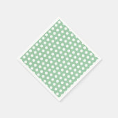 Bold White Polka Dots on Sage Green  Serviette (Ecke)