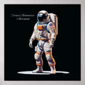Bold White Spacewalk Astronaut Poster (Vorne)