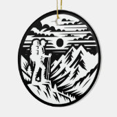 Bold Wiker Silhouette - Berglandschaft Keramik Ornament (Links)