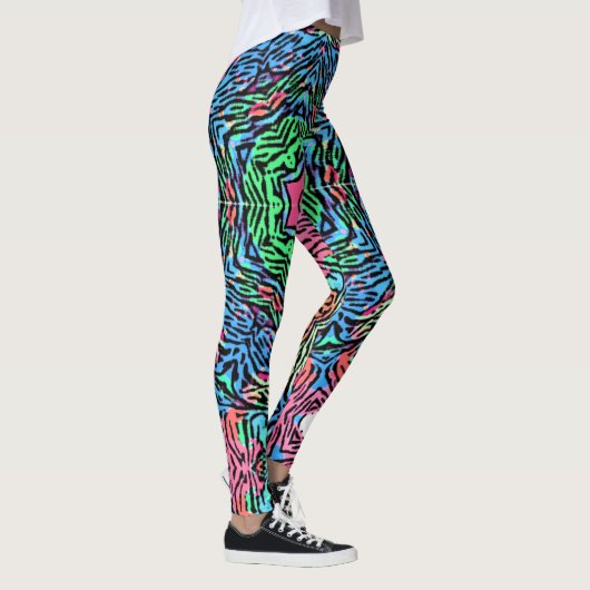 Bold Wild Mandala Inspiriert Muster auf Leggings (Rechts)