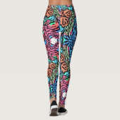 Bold Wild Mandala Inspiriert Muster auf Leggings (Rückseite)