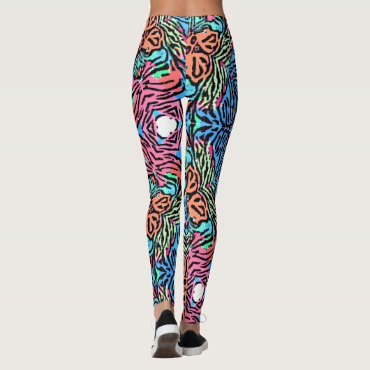 Bold Wild Mandala Inspiriert Muster auf Leggings (Rückseite)