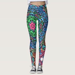 Bold Wild Mandala Inspiriert Muster auf Leggings