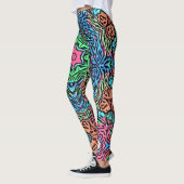 Bold Wild Mandala Inspiriert Muster auf Leggings (Links)