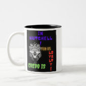 Bold Wolf Design Coffee Cup Zweifarbige Tasse (Links)