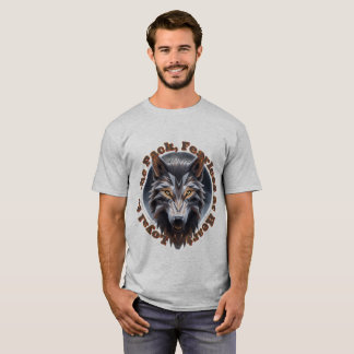 Bold Wolf Spirit - Fierce Geometric Wolf Art T-Shirt