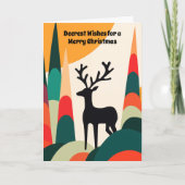 Bold Woodland Stag Weihnachtskarte Karte (Vorderseite)
