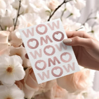 BOLD WOW MAMA Blush Pink Foil Mutter Day Card