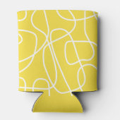 Bold Yellow Abstract Line Art Custom Bridal Shower Dosenkühler (Rückseite)