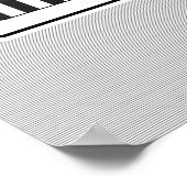 Bold Yellow & Black Geometric Art Deco Design Poster (Ecke)