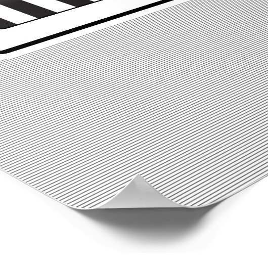 Bold Yellow & Black Geometric Art Deco Design Poster (Ecke)