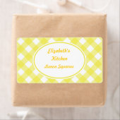 Bold Yellow Gingham Kitchen Labels (Insitu)