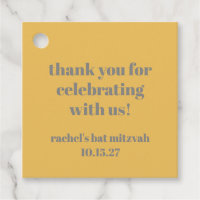 Bold Yellow Gray Custom Niedlich Bat Mitzvah Viele